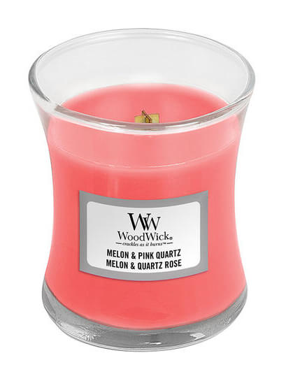 WoodWick Vonná svíčka váza střední Melon & Pink Quartz 275 g