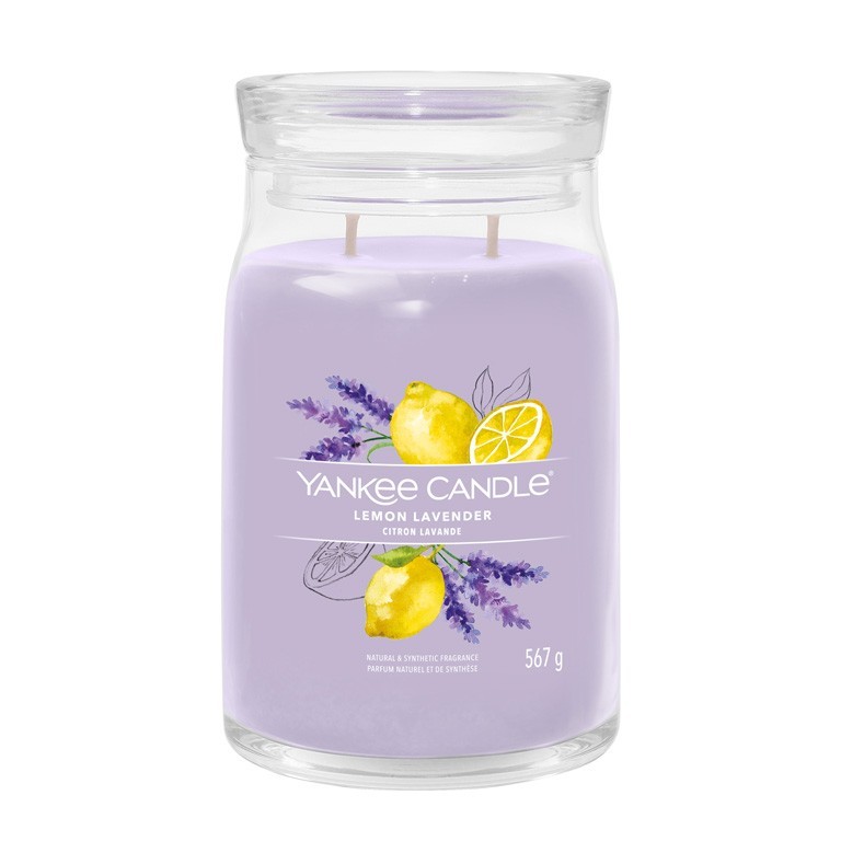 Yankee Candle Aromatická svíčka Signature sklo velké Lemon Lavender 567 g